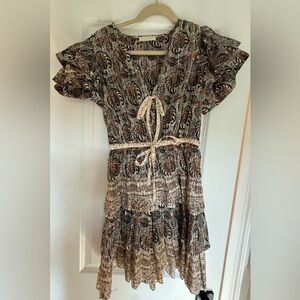 Ulla Johnson Patterned Dress with Tie Waist